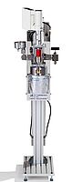 High temperature, high pressure viscometer with comfortable pneumatic lift.