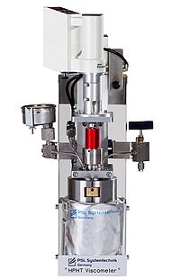 High temperature, high pressure viscometer HPV: Rotational viscometer with pressure autoclave for determnation of absolute viscosity up to 1,500 bar. Made in Germany.