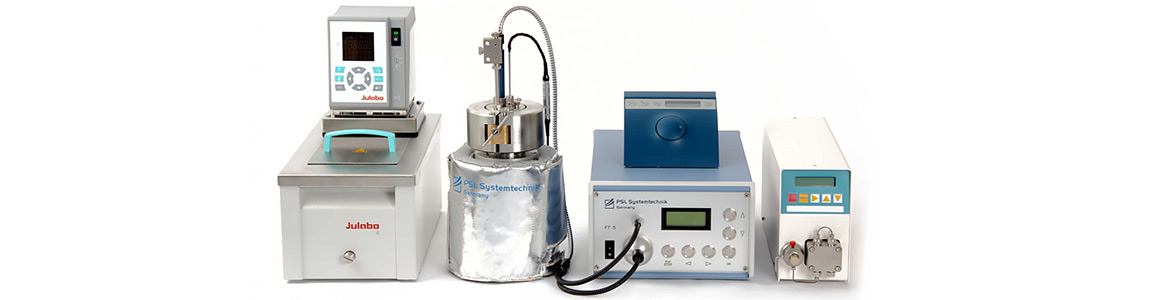 Automated Flocculation Titrimeter FT5: Laboratory instrument to test asphaltene inhibitors and crystallization of crude oil  at high pressure up to 700 bar and high temperature, reservoir conditions. Made in Germany.