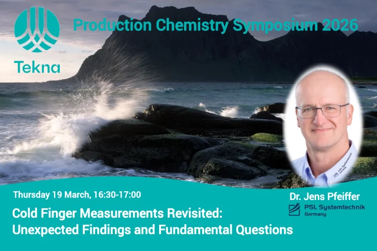 Speaker Dr. Jens Pfeiffer at Tekna Porduction Chemistry Symposium 2026